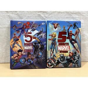5-Minute Marvel Stories Lot of 2 Hardcover Books 2019 & 2022 Marvel Press